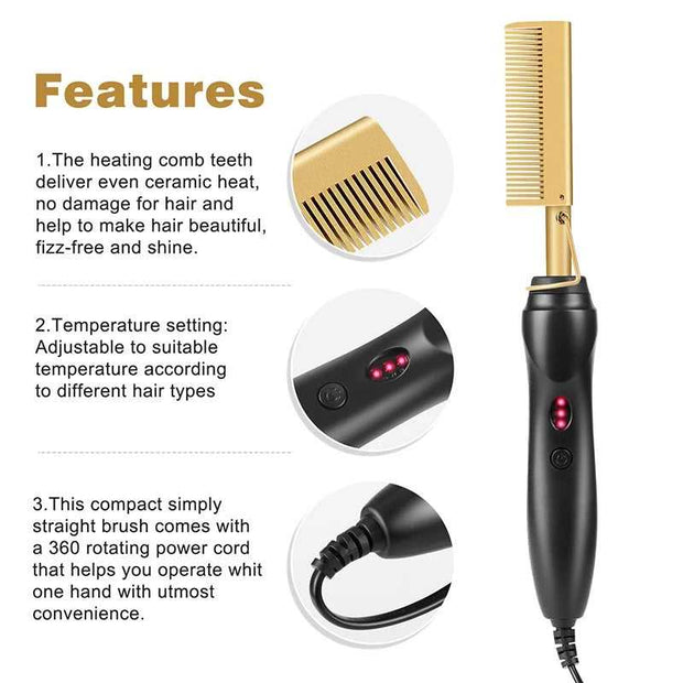 Electric Hot Comb Hair Products & Accessories 39 Wigluxx